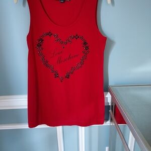 Love Moschino Red Heart Tank